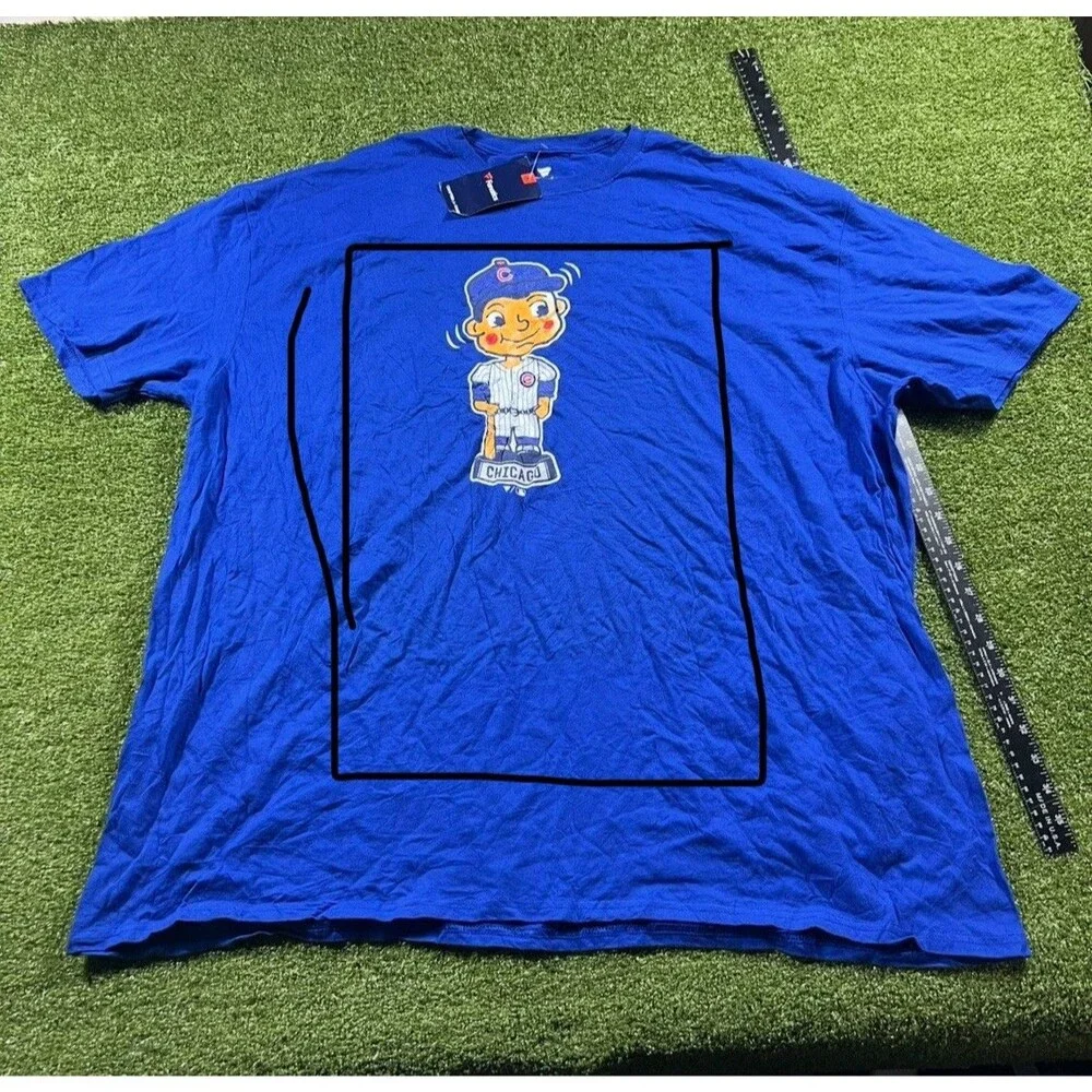 Fanatics Chicago Cubs T-Shirt Men, Blue, Short Sleeve, 4XL NWT